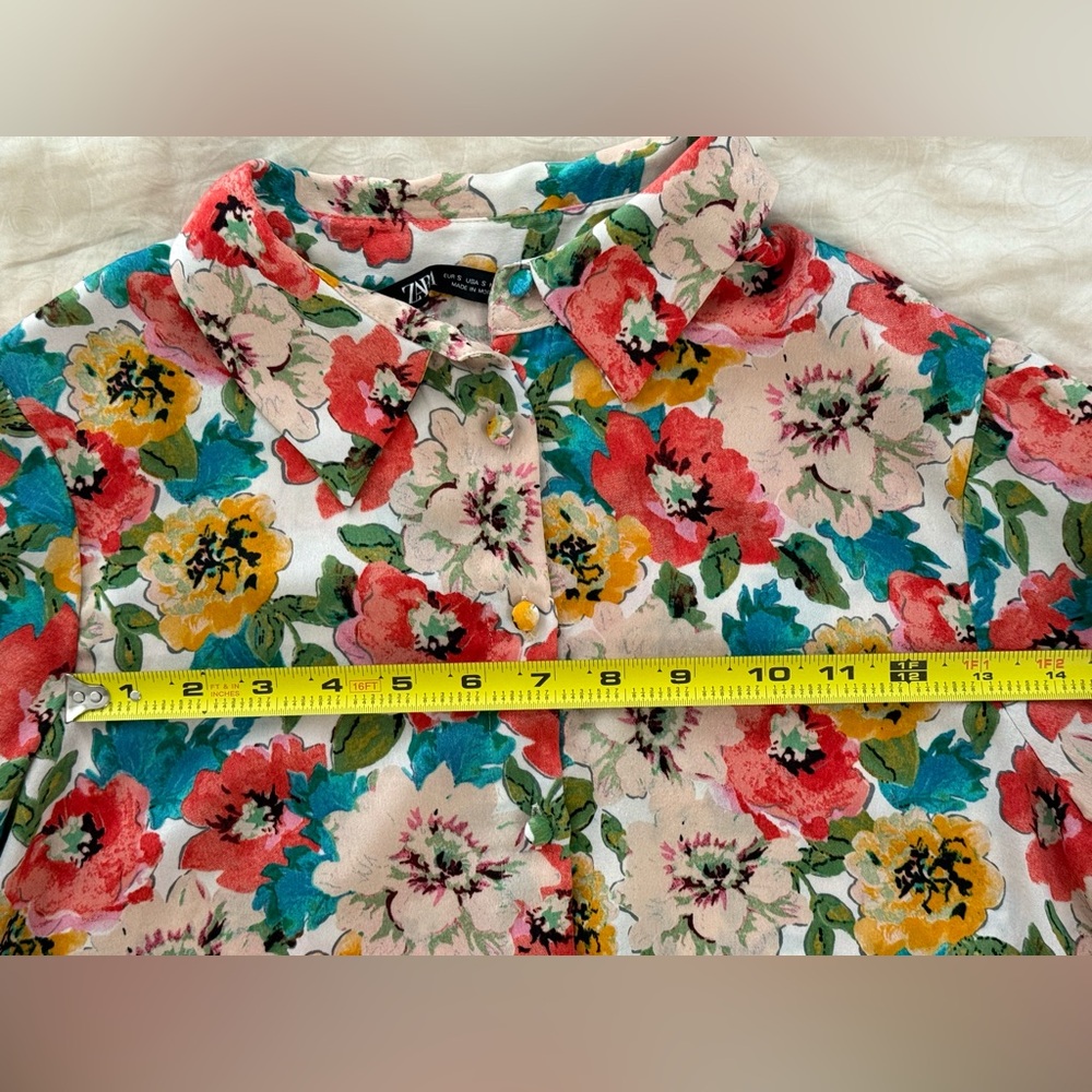 Zara Multicolor Floral Blouse - Picture 7 of 11